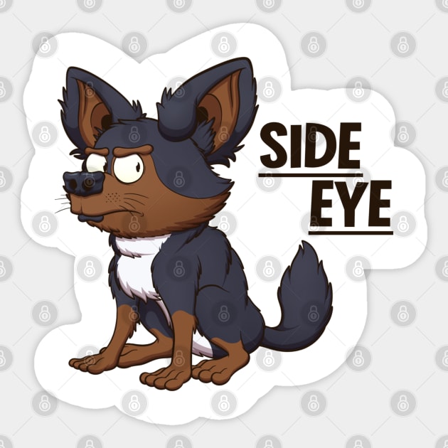 Side Eye Meme - Chihuahua Dog Sticker by TheMaskedTooner